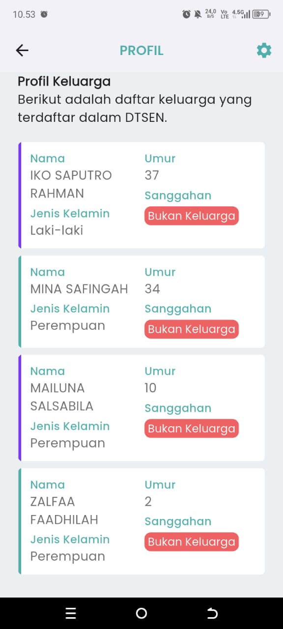 Lampiran foto terkait aduan Laporan Aspirasi Mengenai Penanganan Pengajuan PKH di Desa Majapura