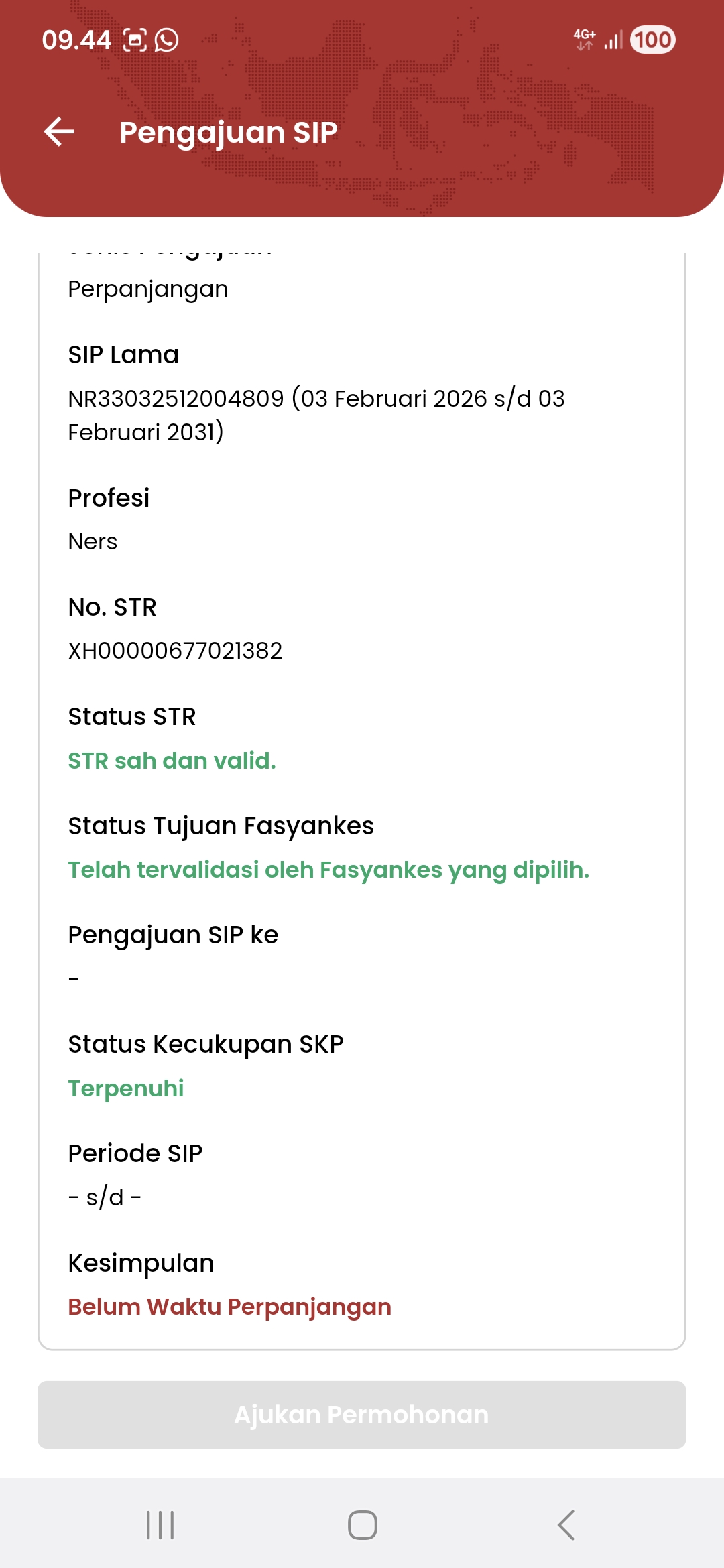 Lampiran foto terkait aduan Kesalahan Data Profesi dalam Perpanjangan SIP Perawat di DPMPT Belum Diresolusi