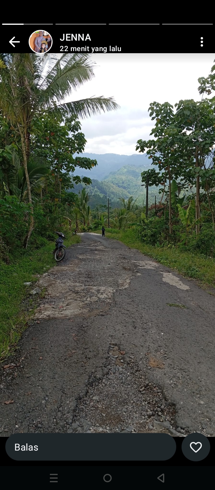 Lampiran foto terkait aduan Penyelesaian Kerusakan Pada Jalan Gunung Wudu Karang Nangka