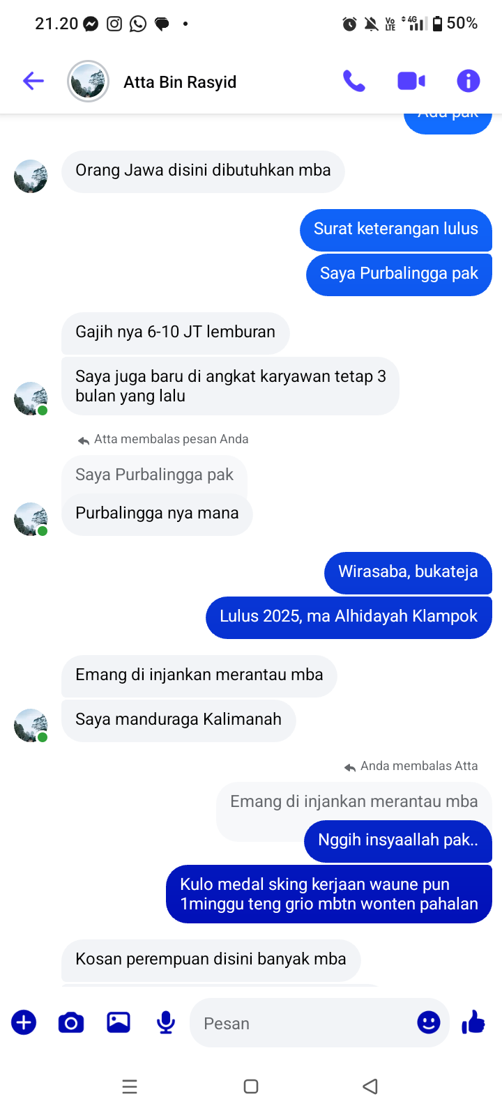 Lampiran foto terkait aduan Laporan Dugaan Penipuan Lowongan Kerja di Karawang atas Nama Warga Manduraga Kalimanah
