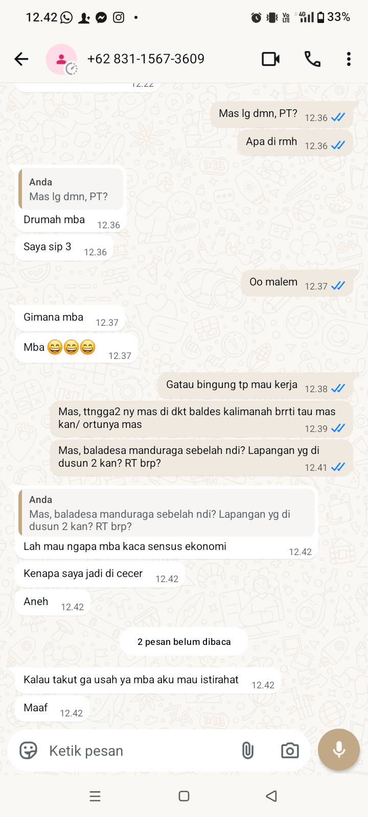 Lampiran foto terkait aduan Laporan Dugaan Penipuan Lowongan Kerja di Karawang atas Nama Warga Manduraga Kalimanah
