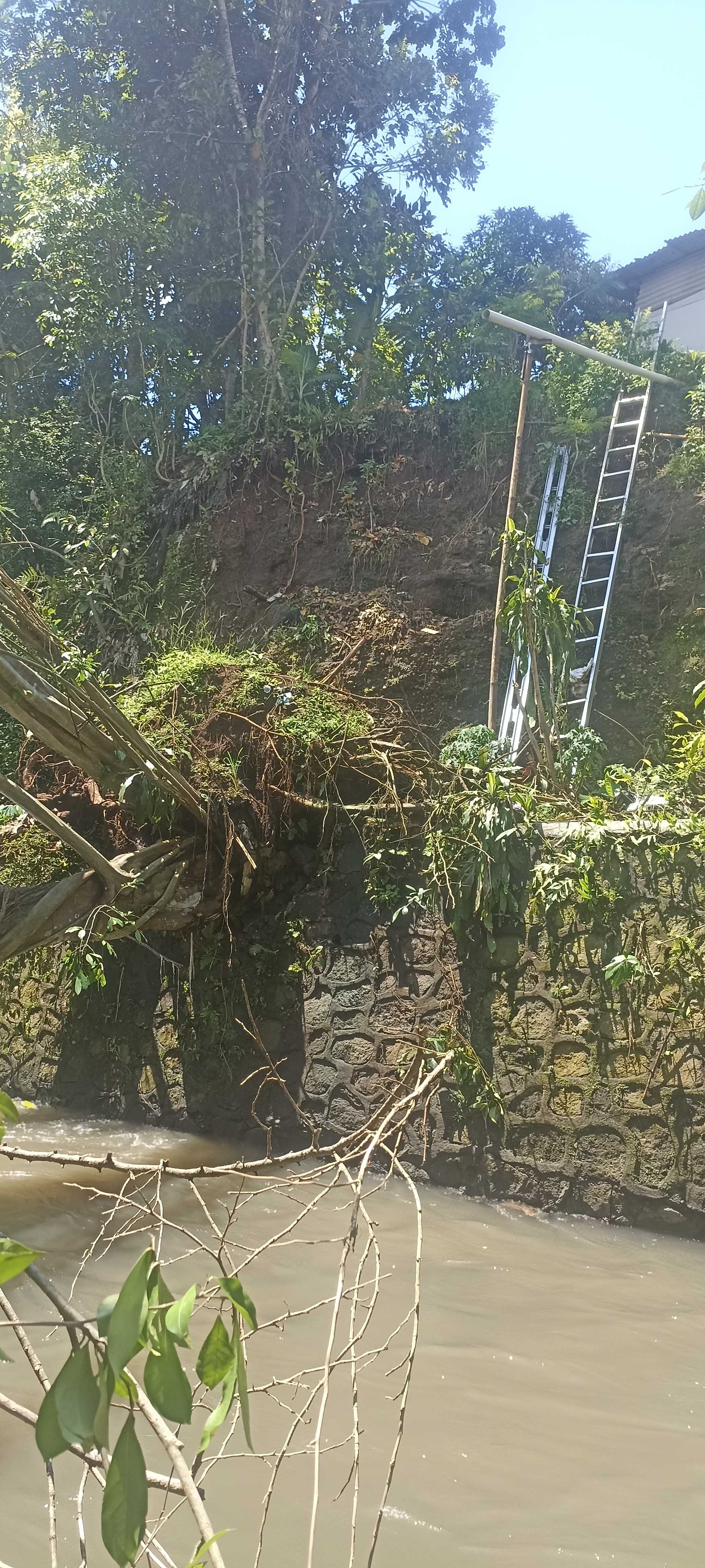 Lampiran foto terkait aduan Laporan Tergerusnya Bantaran Sungai Ponggawa di Utara Jembatan Padamara RT 1 RW 2 Pasca Runoff Pohon di Pinggir Sungai