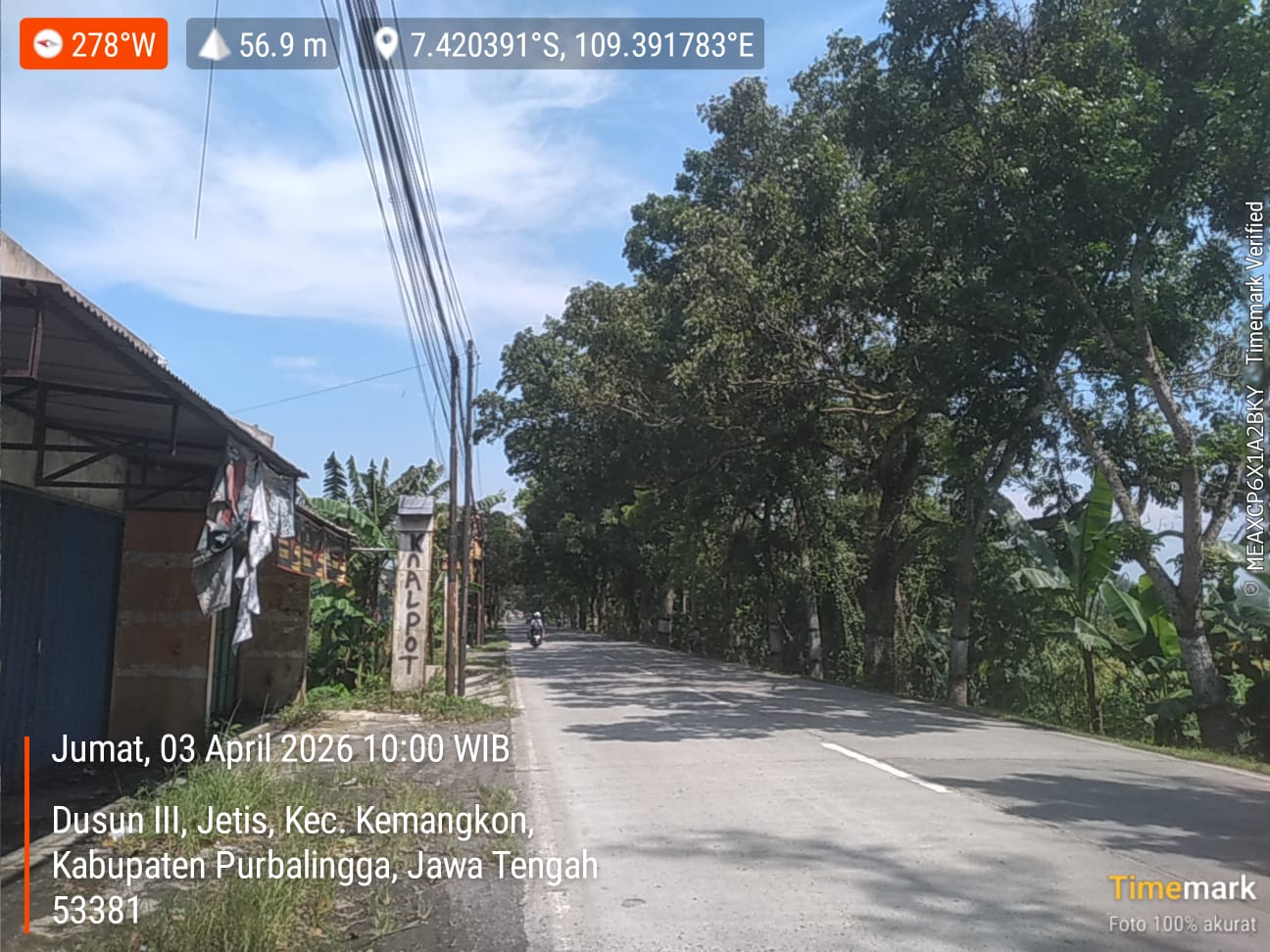 Lampiran foto terkait aduan Permohonan Pemangkasan Ranting Pohon dan Perbaikan Penerangan Jalan di Dusun III, Jetis, Kec. Kemangkon