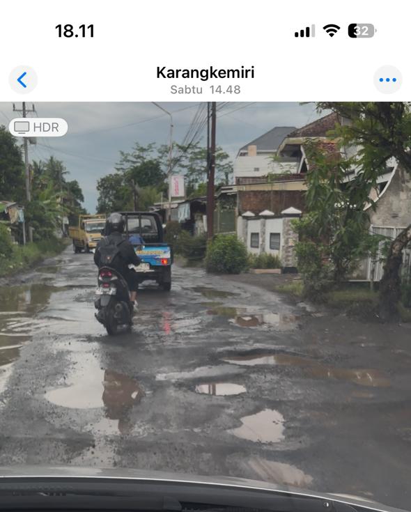 Lampiran foto terkait aduan Laporan Kondisi Jalan Rusak di Wilayah Kemangkon dan Bukateja, Purbalingga: Mohon Perbaikan